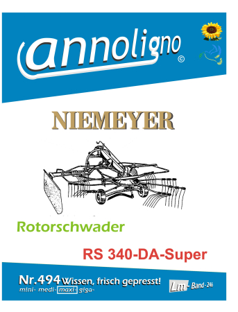 Niemeyer & Söhne Schwader/Rotorschwader Typ RS 340-DA Super Bild- Ersatzteilliste & Explosionszeichnungen  - annoligno 494